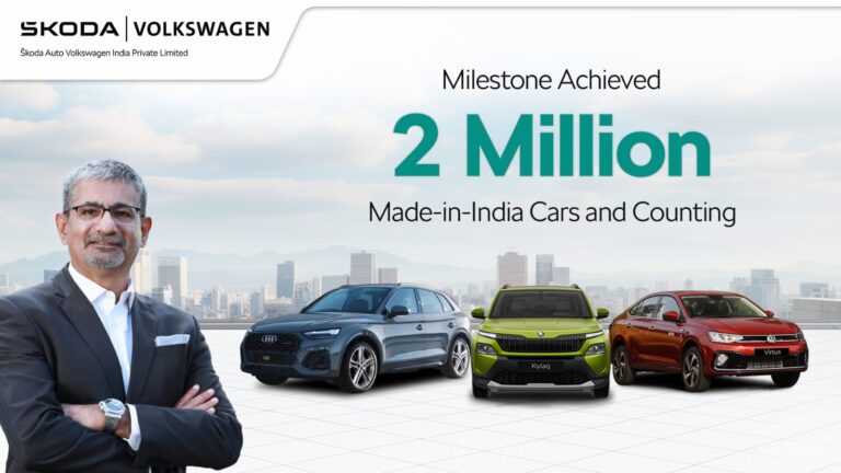 SKODA AUTO VOLKSWAGEN INDIA achieves major milestone :- 2 million vehicles produced locally