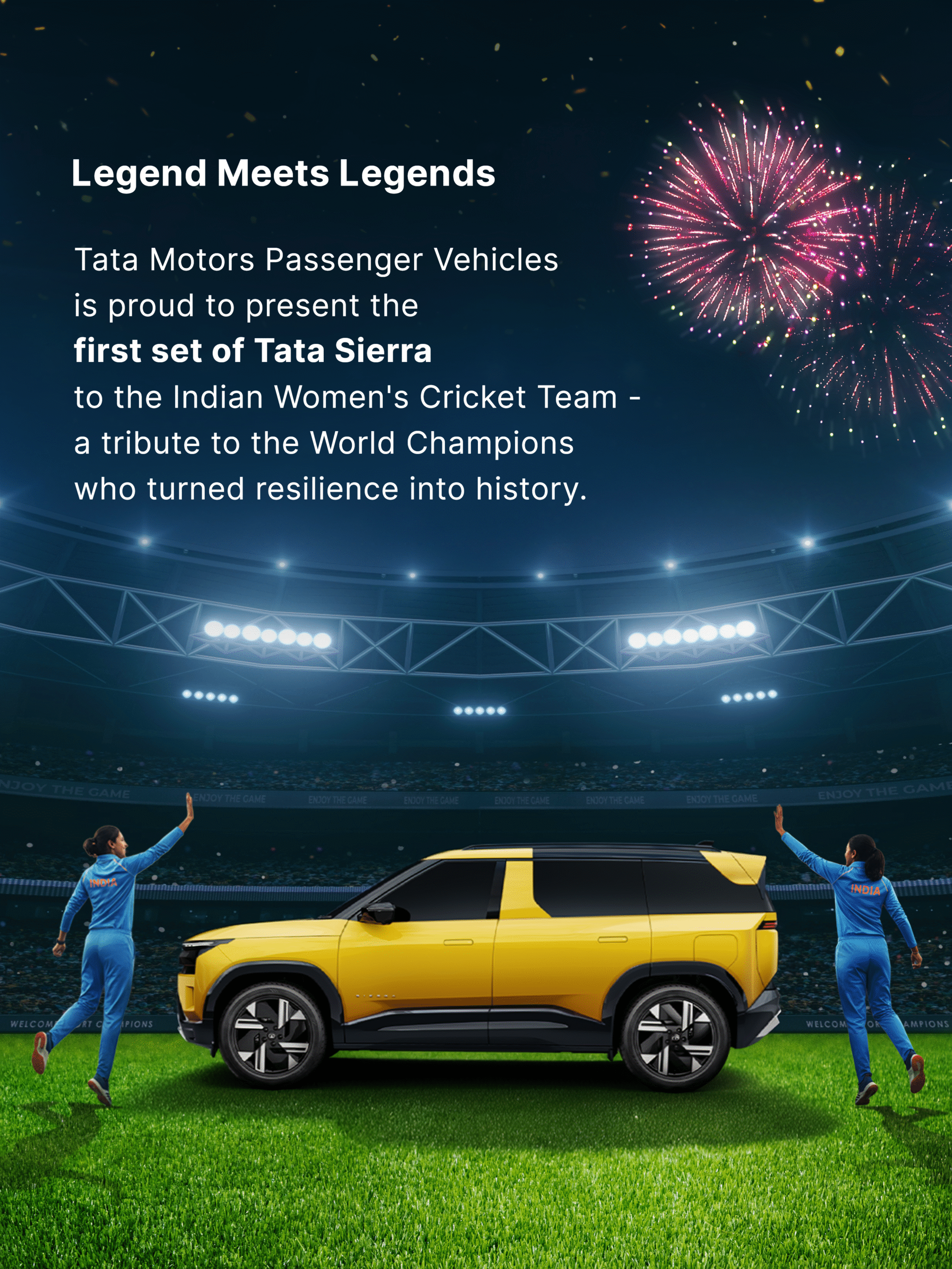 Tata Motors to gift Tata Sierra to India’s World Cup–winning Women’s Cricket Team