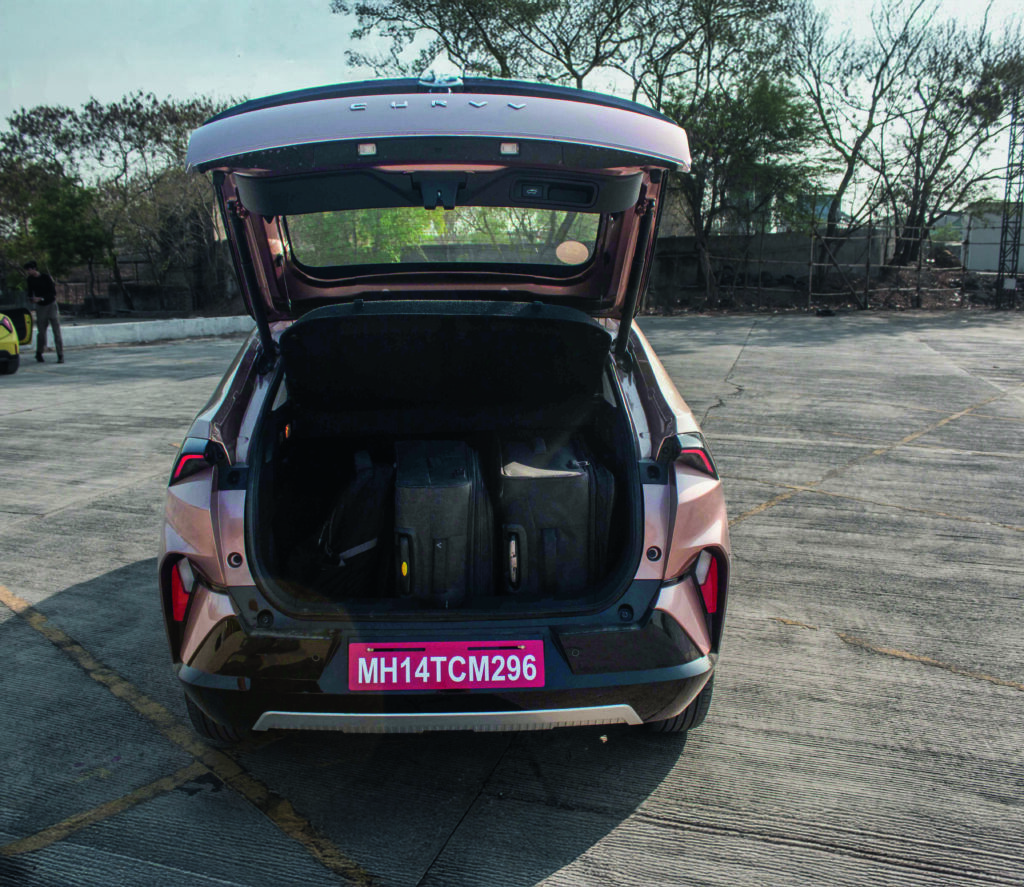 tata curvv boot space 500 litres