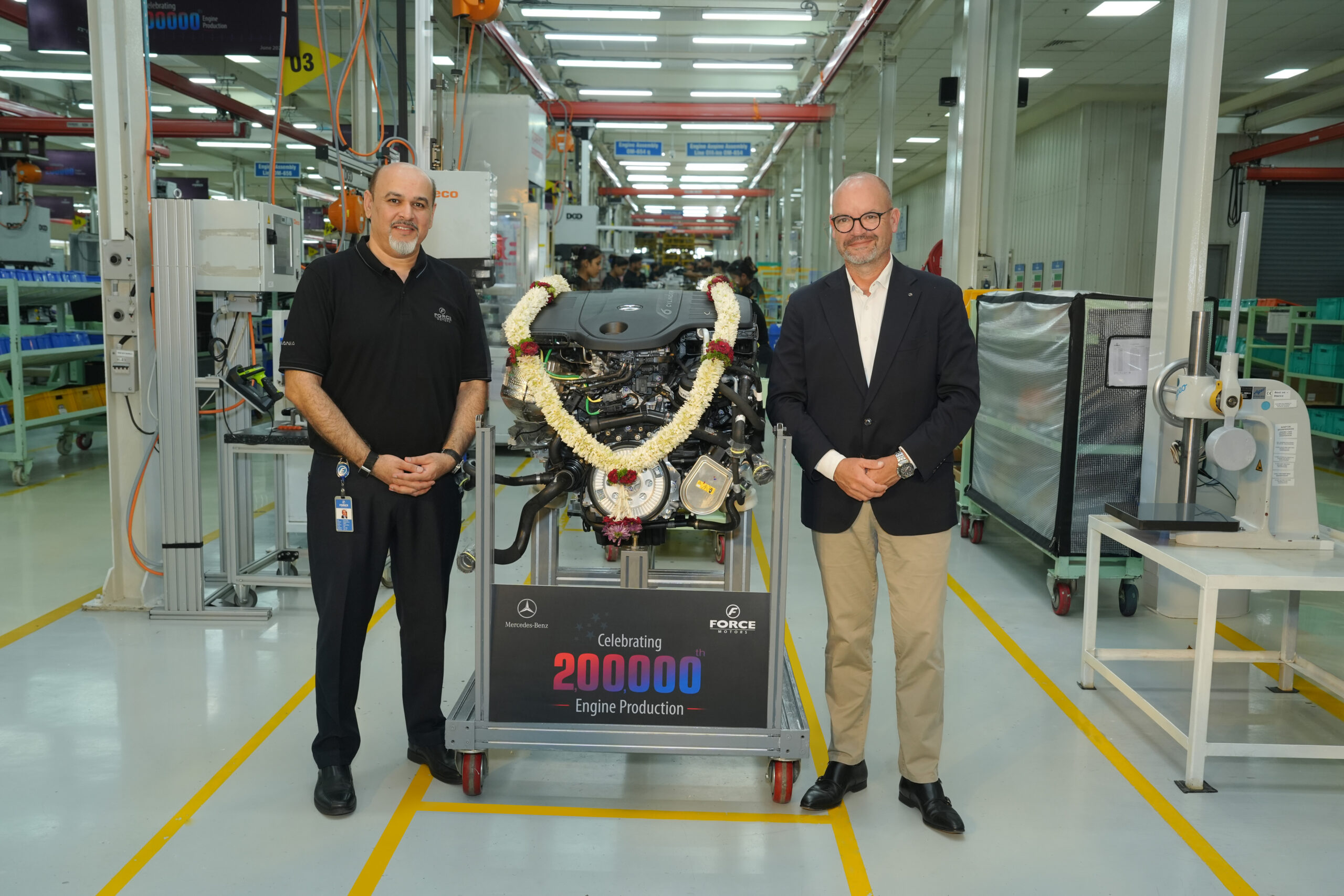 Force Motors rolls out 200,000th Mercedes-Benz engine in India, marking major manufacturing milestone